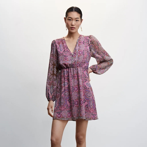MANGO Paisley dress - Picture 5 of 6